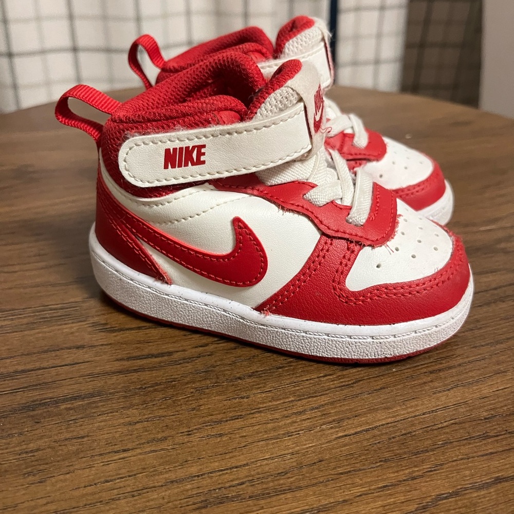 Nike Kids Red and Cream Sneakers